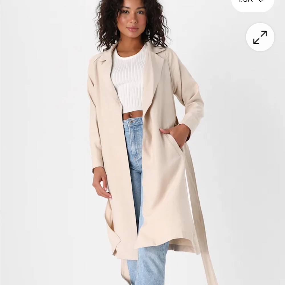 Sage the Label Gwyneth Tan Tie-Back Trench Coat